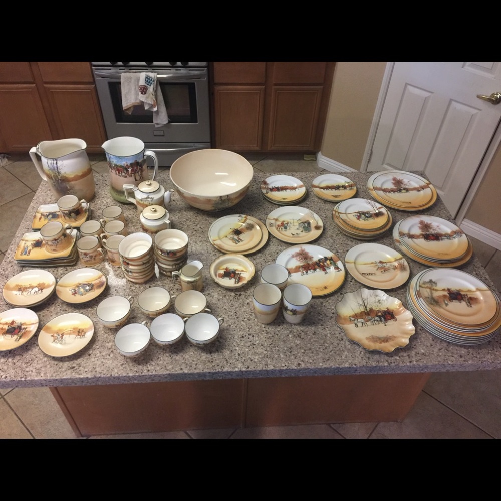 80 Piece Royal Doulton Coaching Days Bone  China